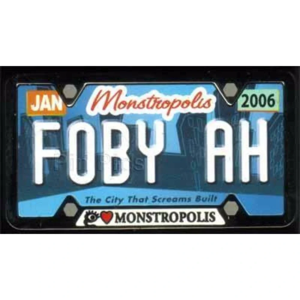 Disney Pin WDI‎ Monster's Inc. Monstropolis License Plate FOBY AH LE 300 43735